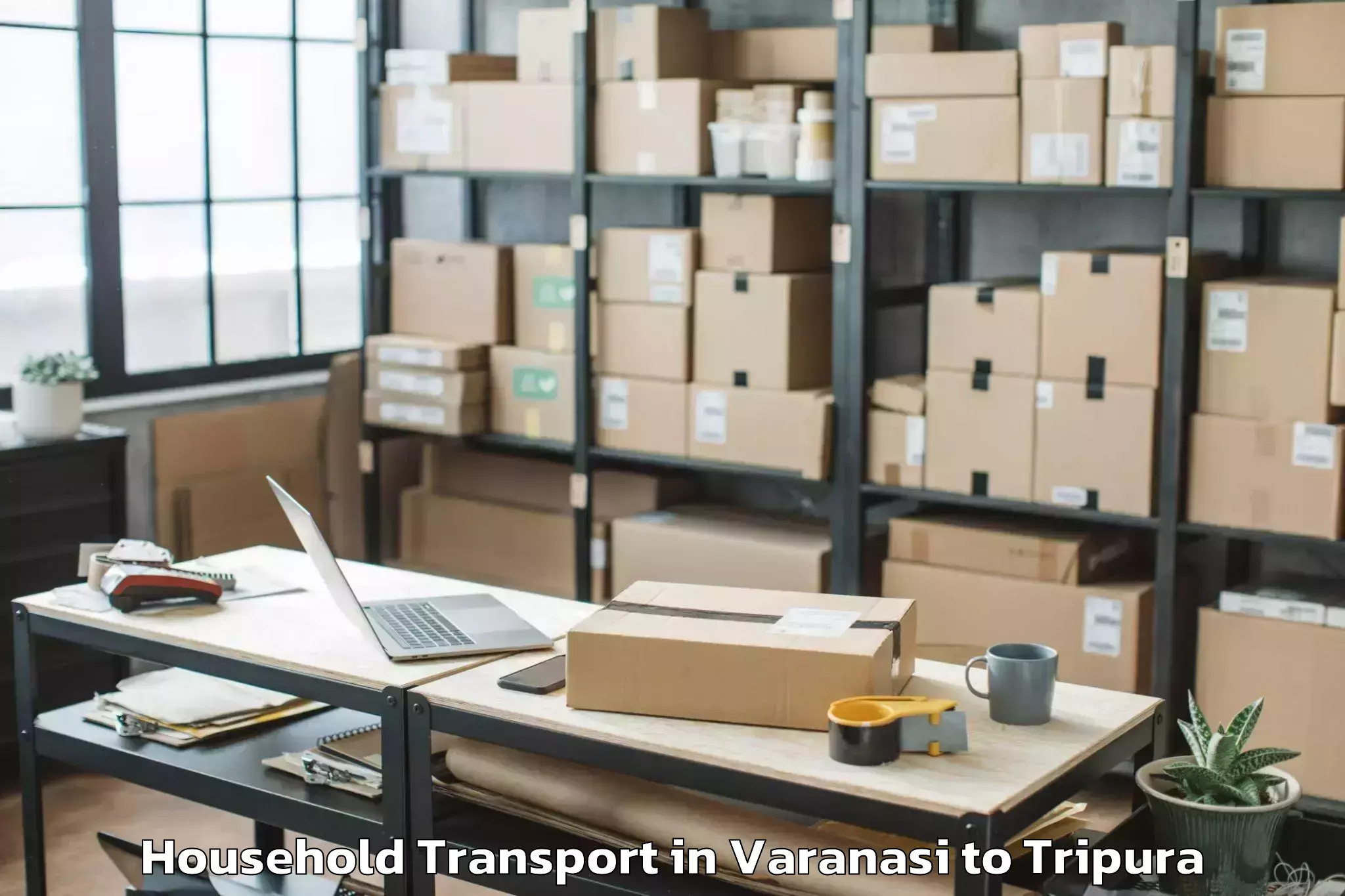 Book Varanasi to Kumarghat Household Transport Online